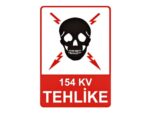154 KV Tehlike Levhası