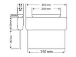 Acil Çıkış Yönlendirme Armatürü Sürekli Yanan 55x340x290mm