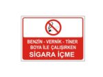 Benzin Vernik Tiner Boya İle Çalışırken Sigara İçme