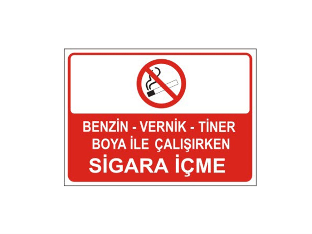 Benzin Vernik Tiner Boya İle Çalışırken Sigara İçme