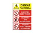 Dikkat Yangında Kullanma Levhası