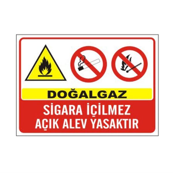 Doğalgaz Sigara İçilmez Açık Alev Yasaktır