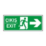 Exit-Çıkış Sağ Ok FotolümenliAcil Çıkış Levhaları