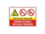 Patlayıcı Gazlar Sigara İçilmez Açık Alev Yasaktır