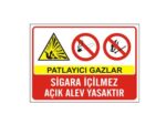 Patlayıcı Gazlar Sigara İçilmez Açık Ateşle Yaklaşma