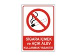 Sigara İçmek Ve Açık Alev Yasaktır Levhası